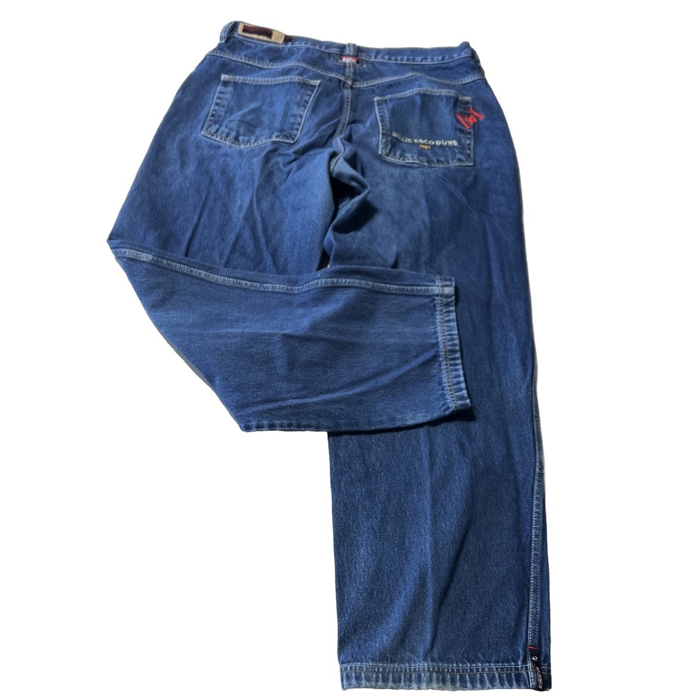 Vintage Willie Esco Duns Jeans Mens 38x34 Blue Pants Baggy Loose 90s Y2K Hip Hop - Picture 9 of 16